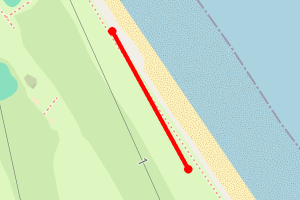 Map showing Chanonry, golf club end