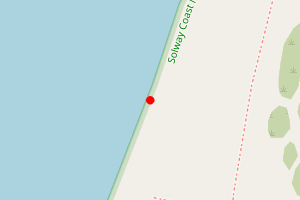A map showing the Mawbray Banks beach stretch plotted on it