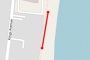 Map showing Winthorpe Beach