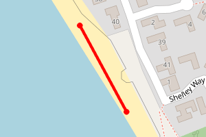 Map showing West Kirby (South of Marine Lake)