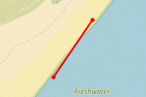Map showing Freshwater East Beach & Local Nature Reserve