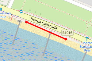 Map showing Thorpe Bay Esplanade 3