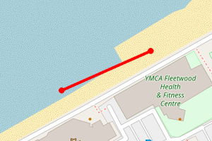 Map showing Fleetwood beach 5