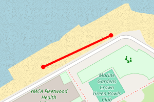 Map showing Fleetwood beach 6