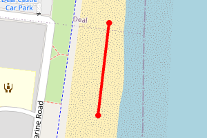 Map showing Deal Castle 2
