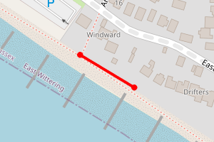 Map showing Bracklesham Bay