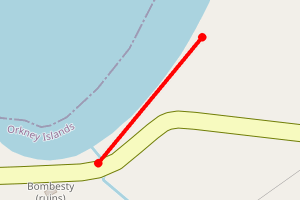 Map showing Bay of Bomastry Stronsay