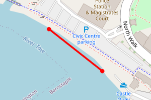 Map showing Castle Quay, Barnstable