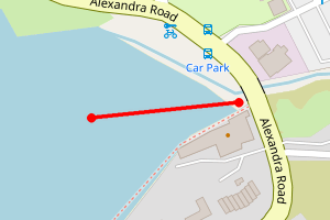 Map showing Porth Beach Opposite The Mermaid Inn