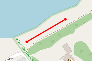 Map showing Grune Point, Skinburness