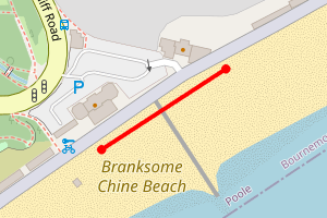 Map showing Branksome Chine