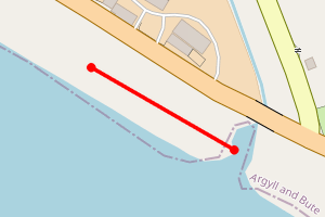 Map showing Uskentuie Estuary