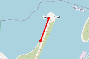Map showing Carnac Point