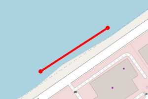 Map showing Stadium Road (furthest west)