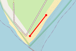 Map showing Landguard Point