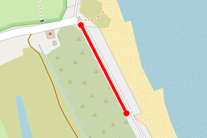 Map showing Huttoft Beach