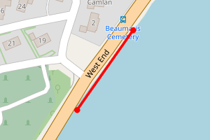 Map showing Beaumaris beach 4