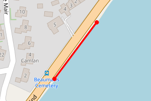 Map showing Beaumaris beach 5