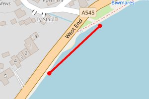 Map showing Beaumaris beach 6