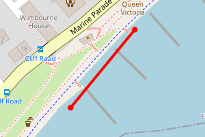 Map showing Dovercourt Beach 3