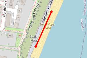 Map showing Hope Beach