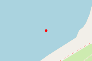 A map showing the Leasowe Beach beach stretch plotted on it