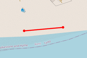 Map showing Dungeness A Power Station Beach Front - Team 3