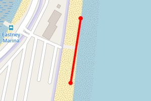 Map showing Ferry Road Beach - Ferry Road Car Park