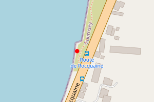 Map showing Rocquaine (Crocq du Sud end)
