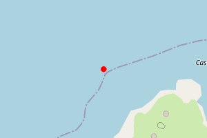 Map showing East Beach, Flatholm Island