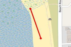 Map showing Sand Bay North