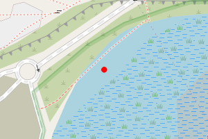 A map showing the Pegwell Bay beach stretch plotted on it