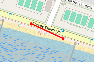Map showing Thorpe Bay Esplanade 5