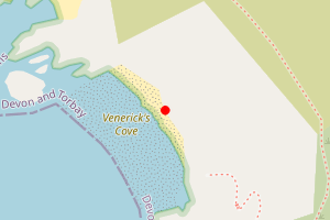 Map showing Venericks Cove