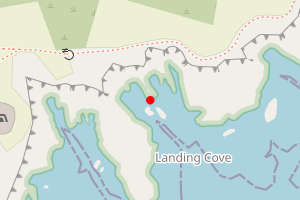 Map showing Wollow Cove
