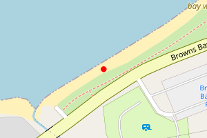 Map showing Browns Bay
