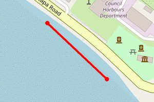 Map showing Scapa Beach - Toilets