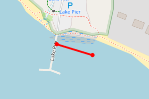Map showing Hamworthy Beach