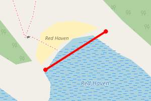 Map showing Red Haven, Auchencairn
