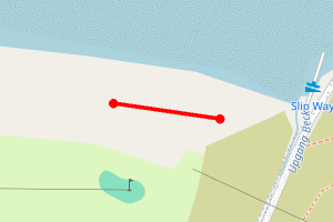 Map showing Whitby West Sands