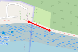 Map showing Upnor