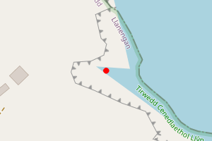 Map showing Porth Bach