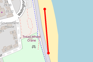 Map showing Harwich