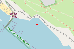 Map showing Seaford Beach