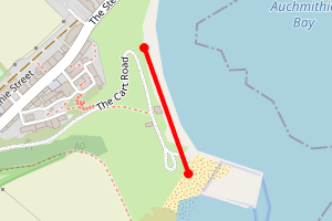 Map showing Auchmithie