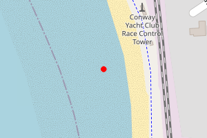 Map showing Deganwy