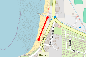 Map showing Borth