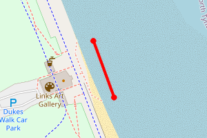 Map showing Whitley sands (North)