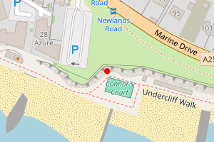 Map showing Rottingdean