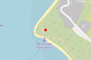 Map showing Silver Beach